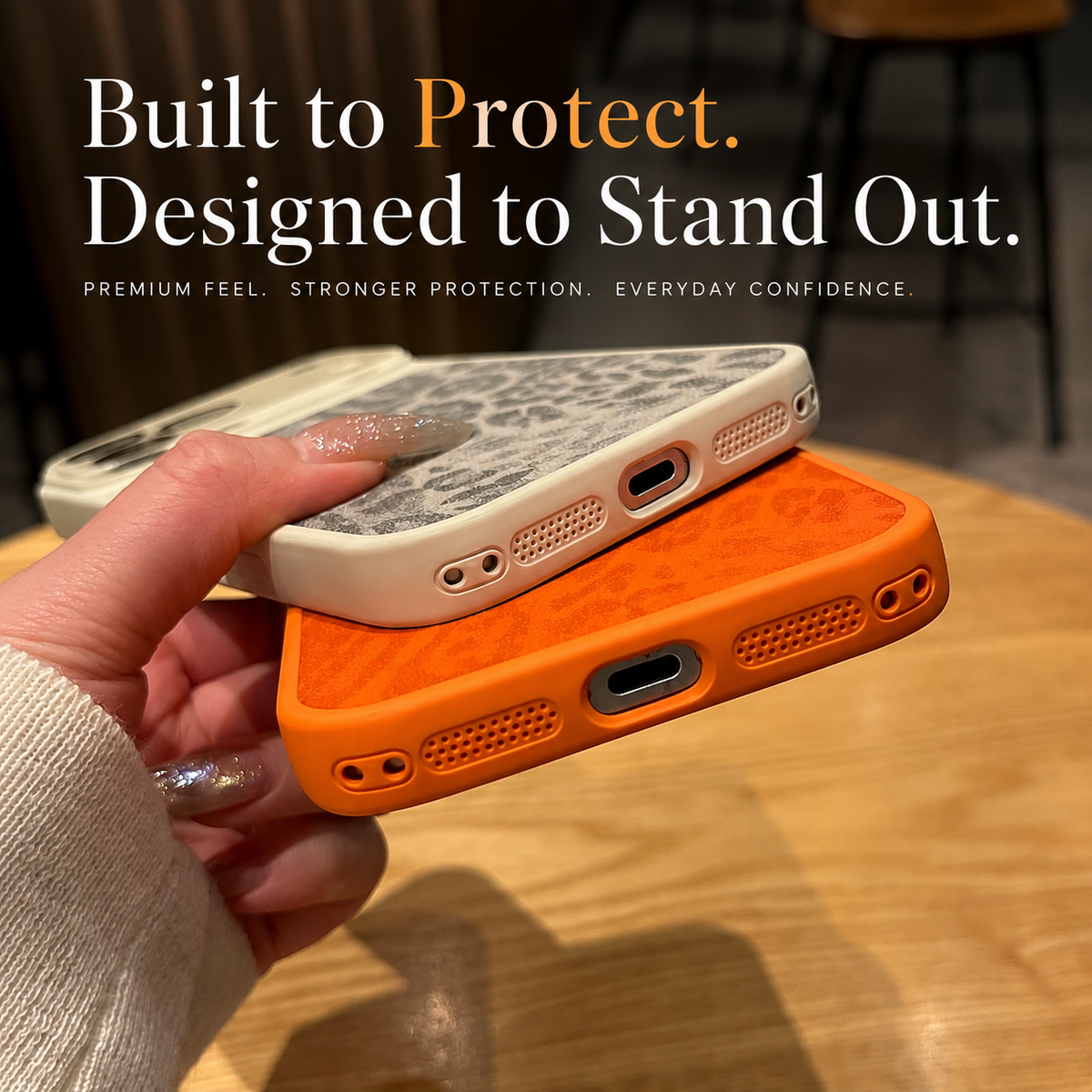Premium iPhone Case Leopard Print Matte Shockproof Protective Cover Large Window Camera Lens Protection Anti Scratch Non Slip Lightweight Full Coverage Case