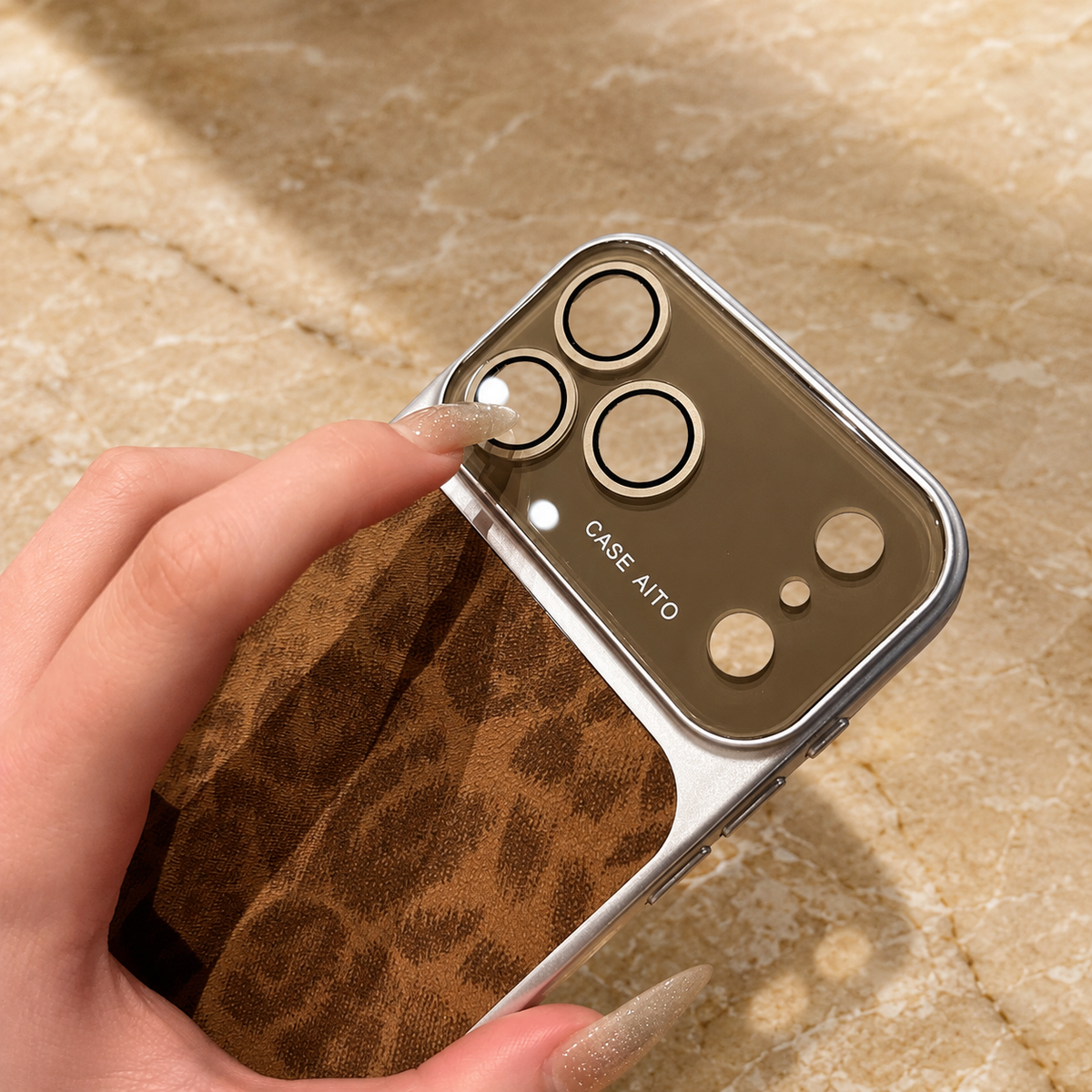 Premium iPhone Case Leopard Print Matte Shockproof Protective Cover Large Window Camera Lens Protection Anti Scratch Non Slip Lightweight Full Coverage Case