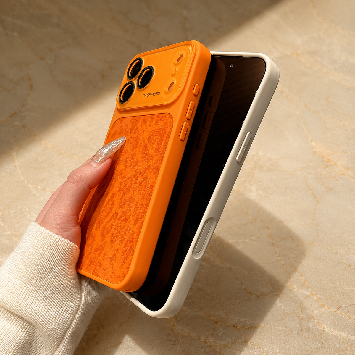 Premium iPhone Case Leopard Print Matte Shockproof Protective Cover Large Window Camera Lens Protection Anti Scratch Non Slip Lightweight Full Coverage Case