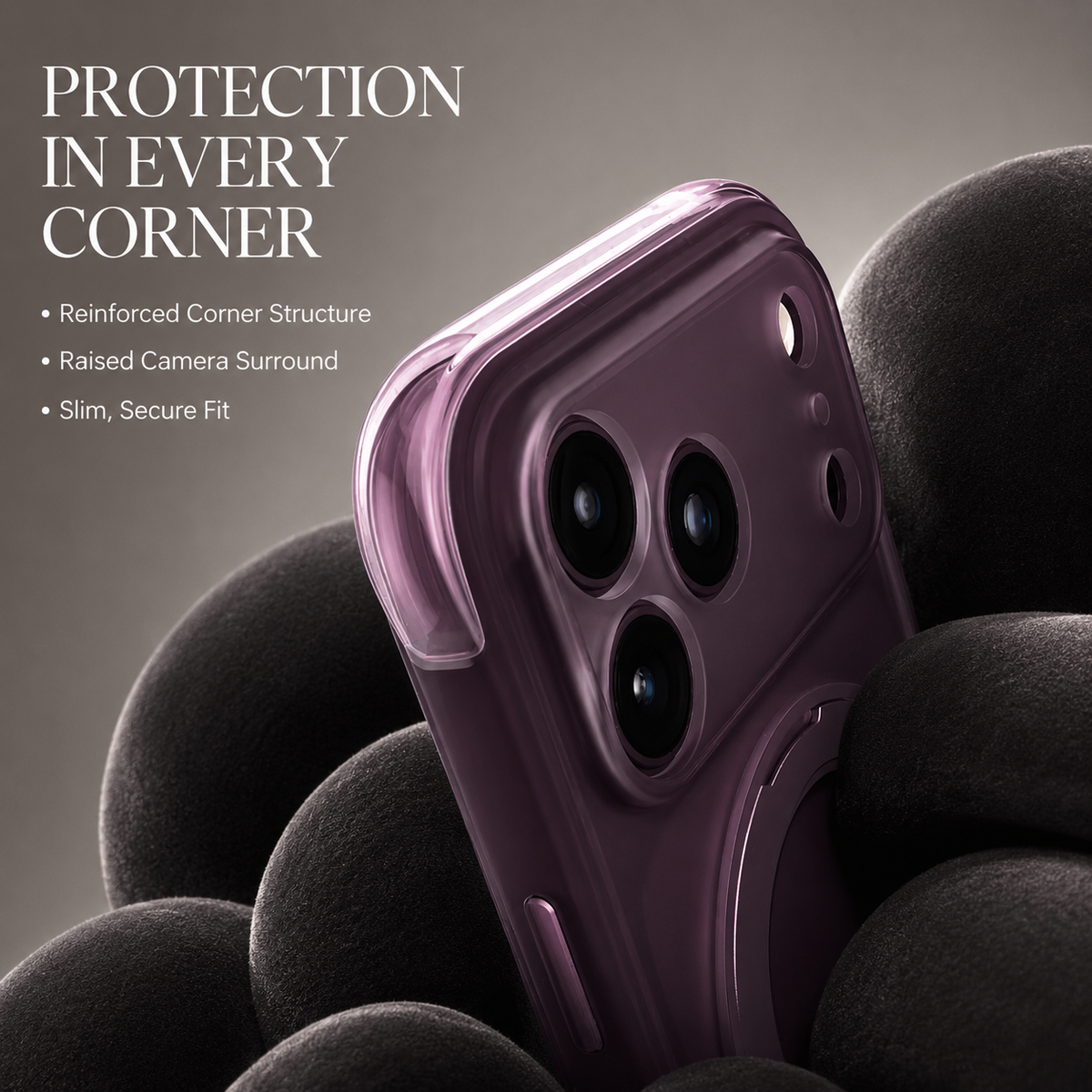 Premium iPhone Case Luxury 360 Rotating Magnetic Kickstand Skin Feel MagSafe AI Key Cover Shockproof Slim Fit Anti Drop Non Slip Durable Protective Phone Case