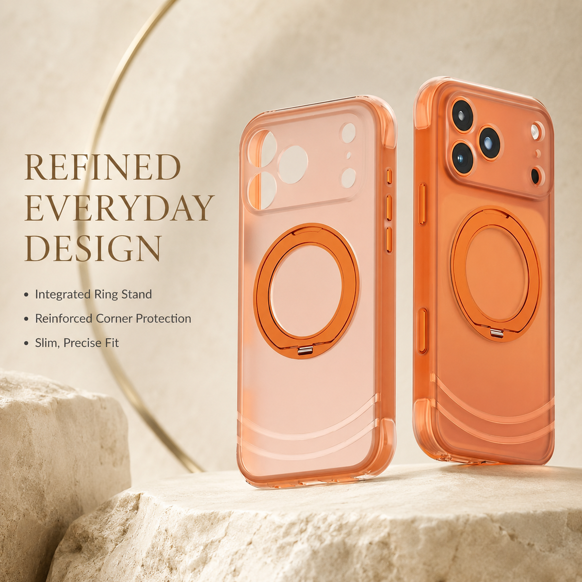 Premium iPhone Case Luxury 360 Rotating Magnetic Kickstand Skin Feel MagSafe AI Key Cover Shockproof Slim Fit Anti Drop Non Slip Durable Protective Phone Case