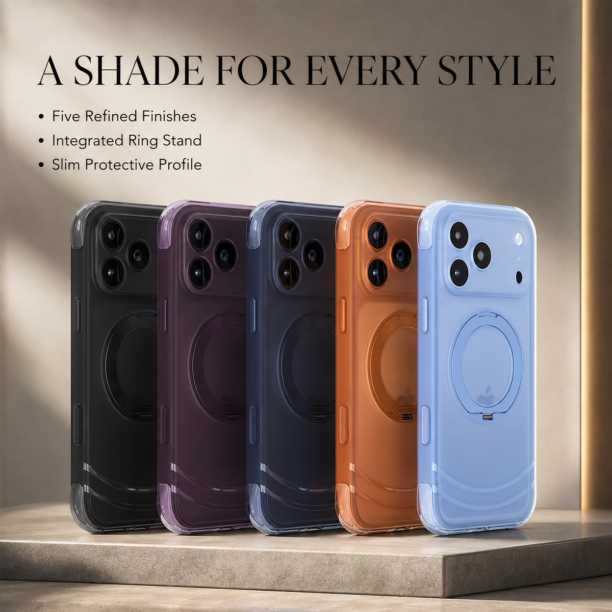 Premium iPhone Case Luxury 360 Rotating Magnetic Kickstand Skin Feel MagSafe AI Key Cover Shockproof Slim Fit Anti Drop Non Slip Durable Protective Phone Case