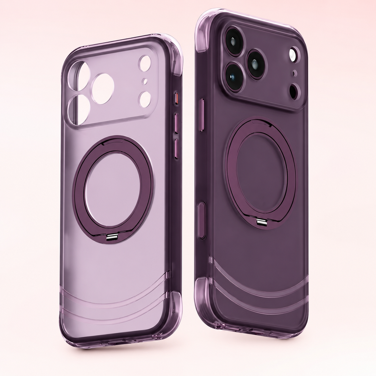 Premium iPhone Case Luxury 360 Rotating Magnetic Kickstand Skin Feel MagSafe AI Key Cover Shockproof Slim Fit Anti Drop Non Slip Durable Protective Phone Case
