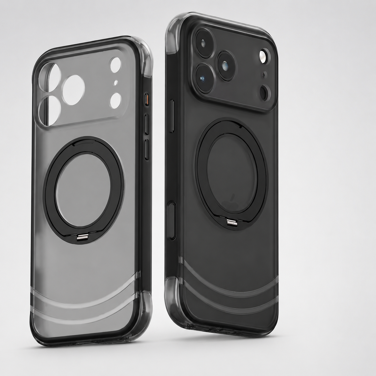 Premium iPhone Case Luxury 360 Rotating Magnetic Kickstand Skin Feel MagSafe AI Key Cover Shockproof Slim Fit Anti Drop Non Slip Durable Protective Phone Case