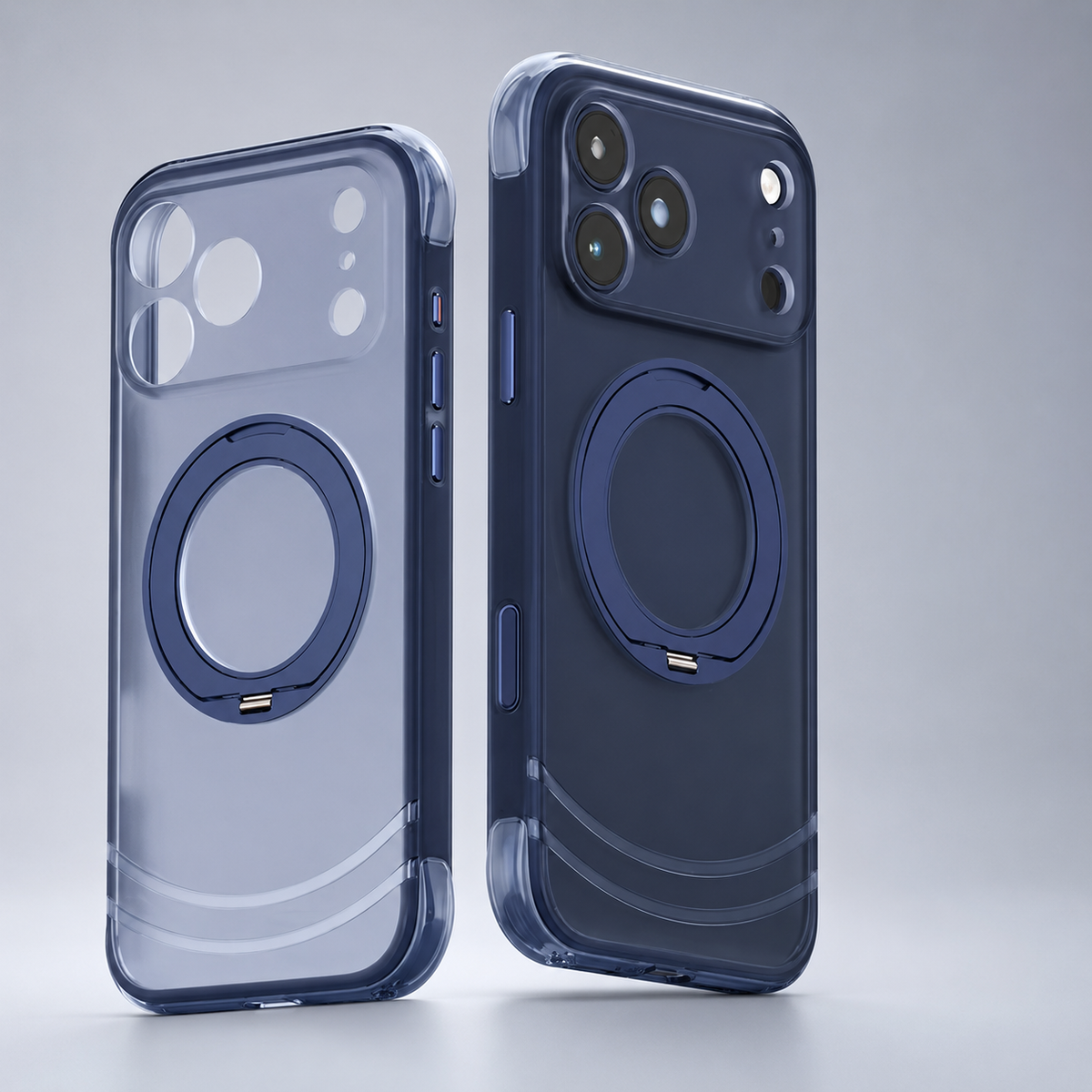 Premium iPhone Case Luxury 360 Rotating Magnetic Kickstand Skin Feel MagSafe AI Key Cover Shockproof Slim Fit Anti Drop Non Slip Durable Protective Phone Case