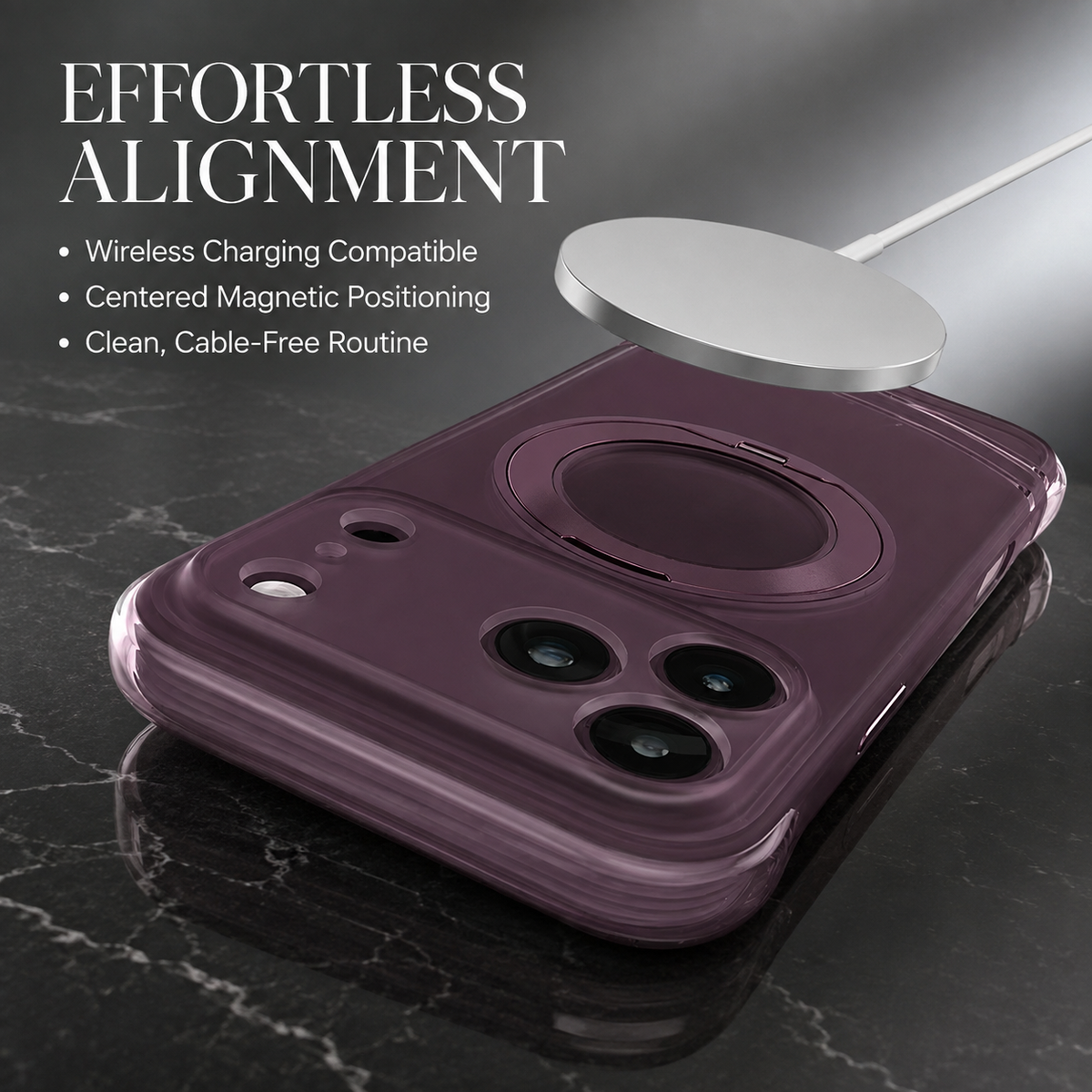 Premium iPhone Case Luxury 360 Rotating Magnetic Kickstand Skin Feel MagSafe AI Key Cover Shockproof Slim Fit Anti Drop Non Slip Durable Protective Phone Case