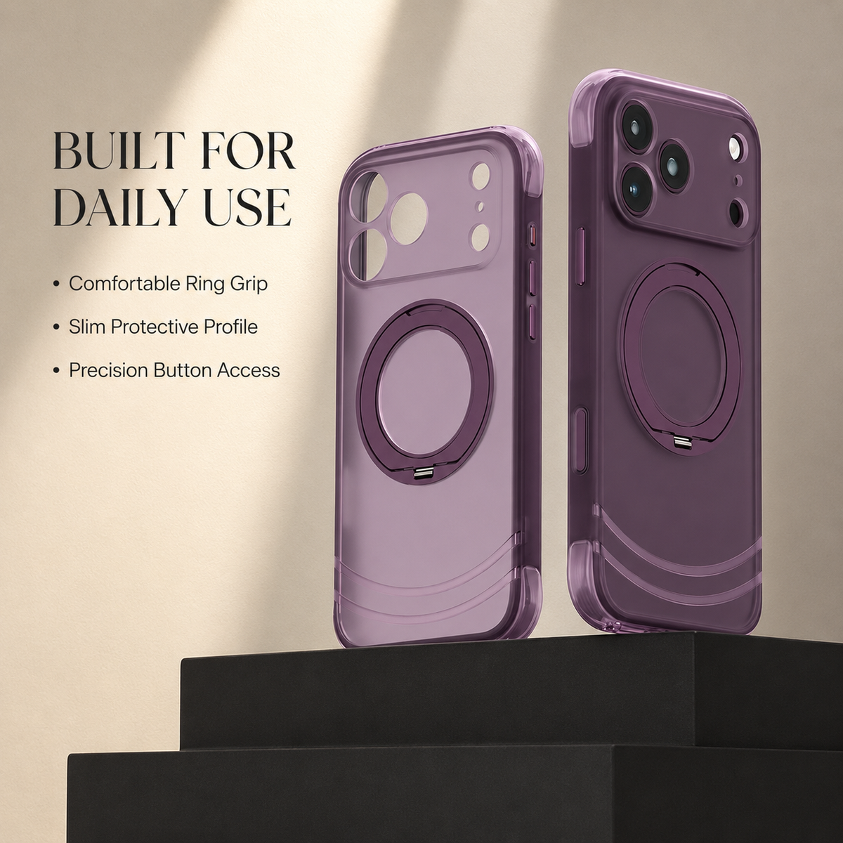 Premium iPhone Case Luxury 360 Rotating Magnetic Kickstand Skin Feel MagSafe AI Key Cover Shockproof Slim Fit Anti Drop Non Slip Durable Protective Phone Case