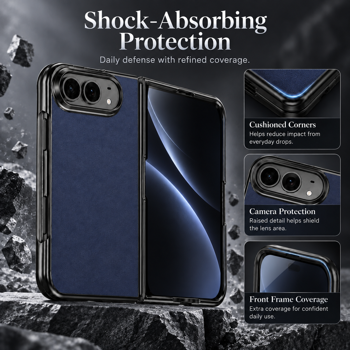 Premium iPhone Case Luxury Business Vegan Leather Sheepskin Foldable Cover Matte Shockproof Full Protection Slim Non Slip Durable Protective Phone Case