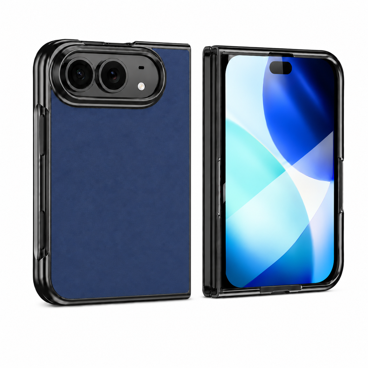 Premium iPhone Case Luxury Business Vegan Leather Sheepskin Foldable Cover Matte Shockproof Full Protection Slim Non Slip Durable Protective Phone Case