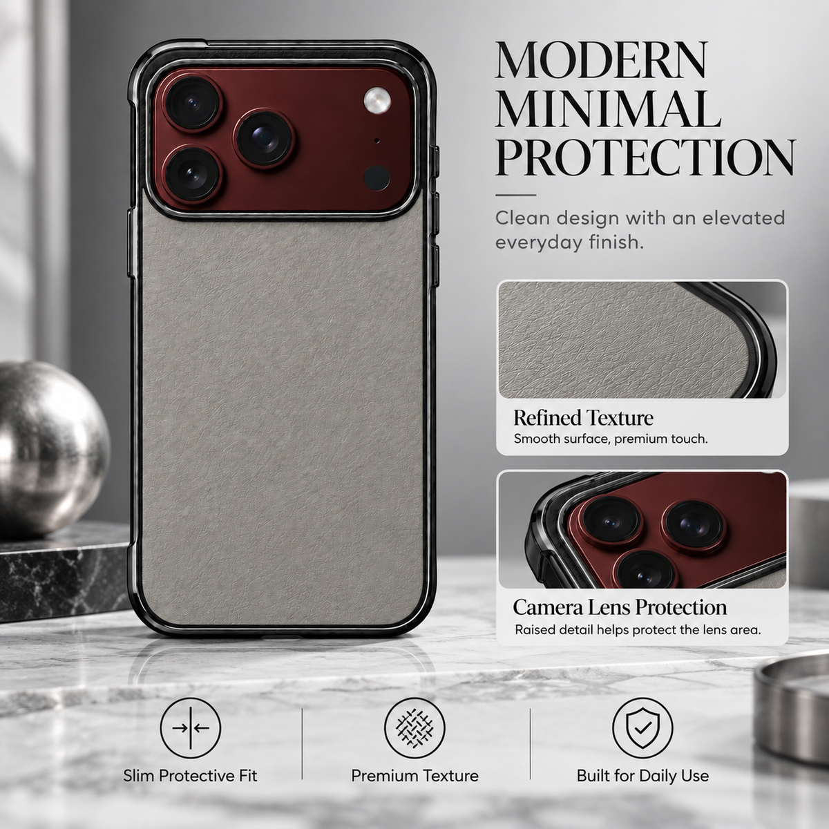 Premium iPhone Case Luxury Business Vegan Leather Sheepskin Foldable Cover Matte Shockproof Full Protection Slim Non Slip Durable Protective Phone Case