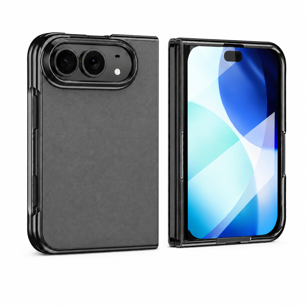 Premium iPhone Case Luxury Business Vegan Leather Sheepskin Foldable Cover Matte Shockproof Full Protection Slim Non Slip Durable Protective Phone Case
