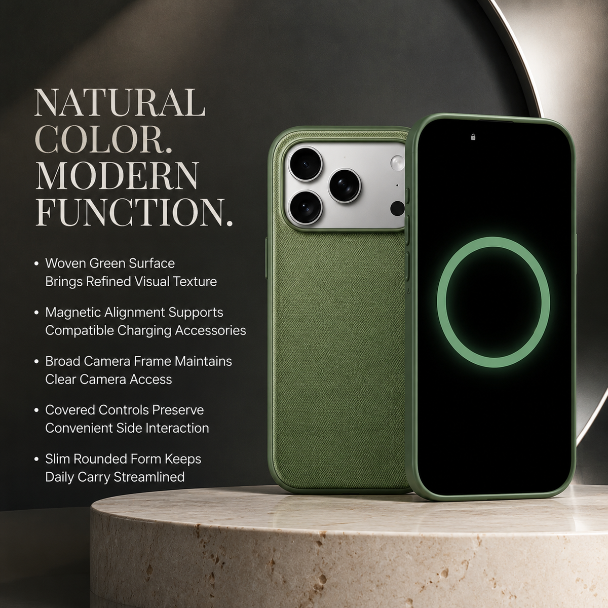 Premium iPhone Case Luxury Business Woven Magnetic Technical Fabric Card Pocket Anti Drop Shockproof Non Slip Slim Durable Protective Phone Cover Case