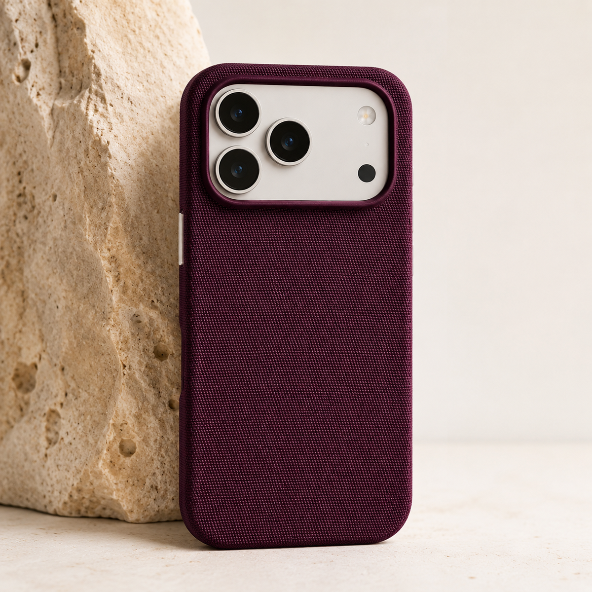 Premium iPhone Case Luxury Business Woven Magnetic Technical Fabric Card Pocket Anti Drop Shockproof Non Slip Slim Durable Protective Phone Cover Case