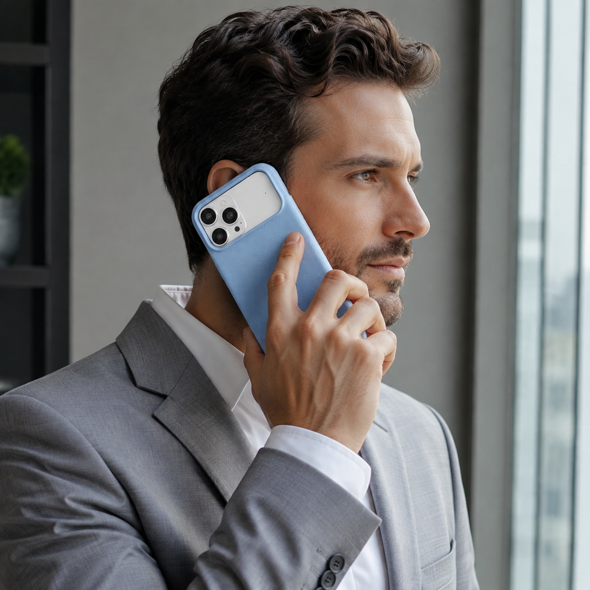 Premium iPhone Case Luxury Business Woven Magnetic Technical Fabric Card Pocket Anti Drop Shockproof Non Slip Slim Durable Protective Phone Cover Case