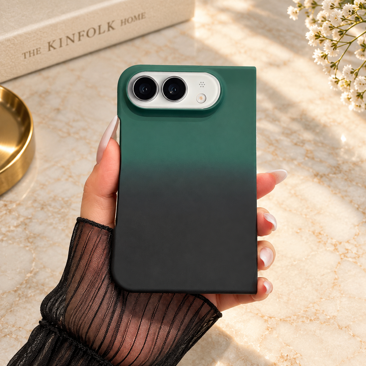 Premium iPhone Case Luxury Classic Gradient Dopamine Color Shockproof Folding Hard Back Slim Protective Anti Scratch Durable Stylish Phone Cover Case