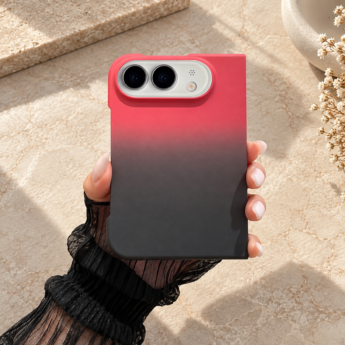Premium iPhone Case Luxury Classic Gradient Dopamine Color Shockproof Folding Hard Back Slim Protective Anti Scratch Durable Stylish Phone Cover Case