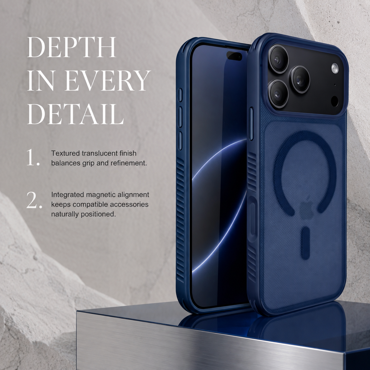 Premium iPhone Case Luxury Clear Matte Dotted Textured Bumper MagSafe Magnetic Shockproof Anti Drop Slim Non Slip Durable Protective Phone Cover Shell Case