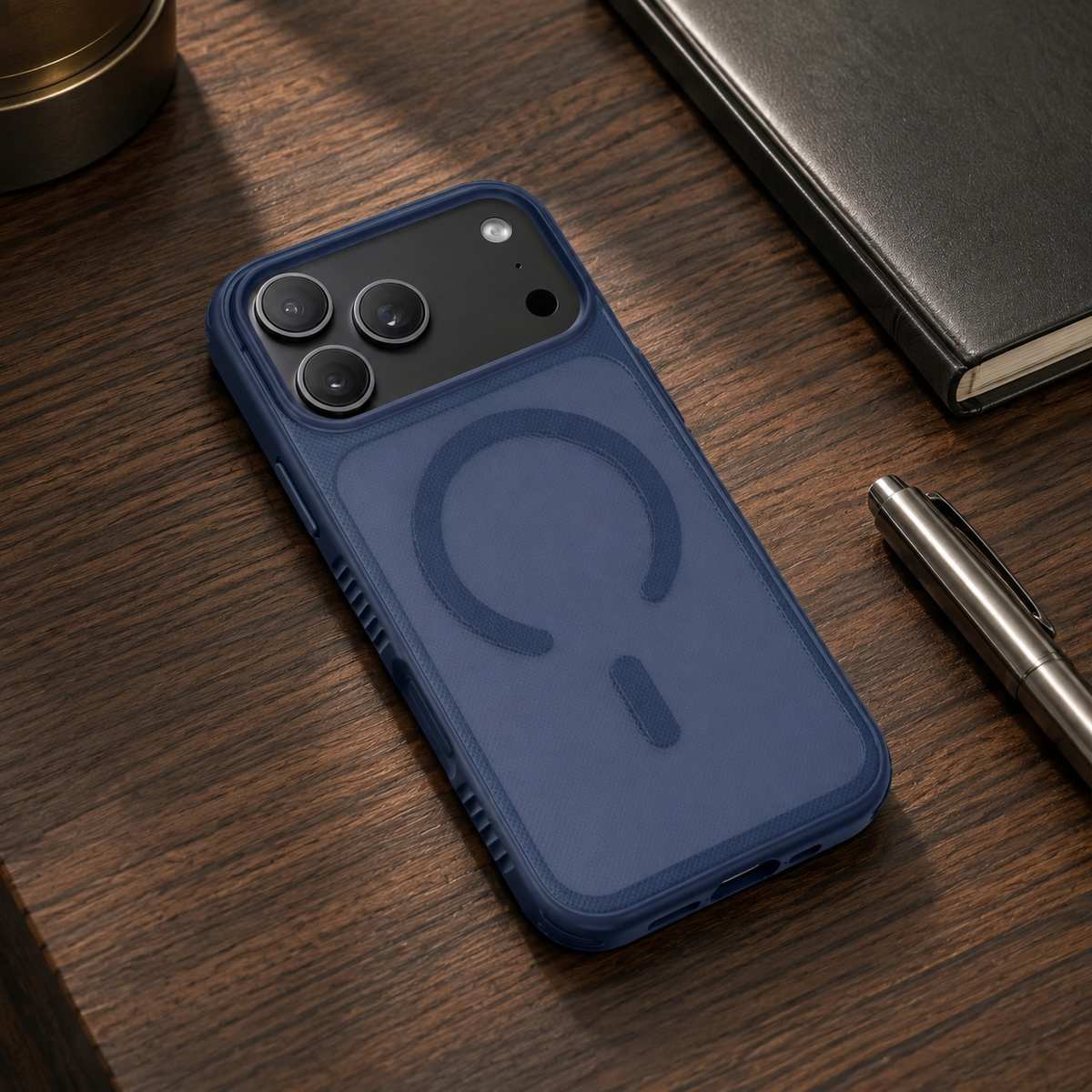 Premium iPhone Case Luxury Clear Matte Dotted Textured Bumper MagSafe Magnetic Shockproof Anti Drop Slim Non Slip Durable Protective Phone Cover Shell Case