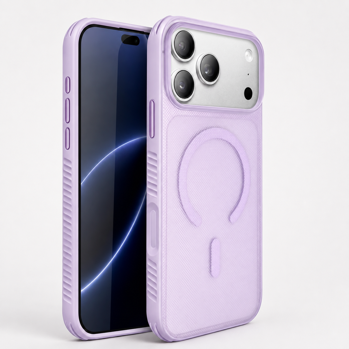 Premium iPhone Case Luxury Clear Matte Dotted Textured Bumper MagSafe Magnetic Shockproof Anti Drop Slim Non Slip Durable Protective Phone Cover Shell Case