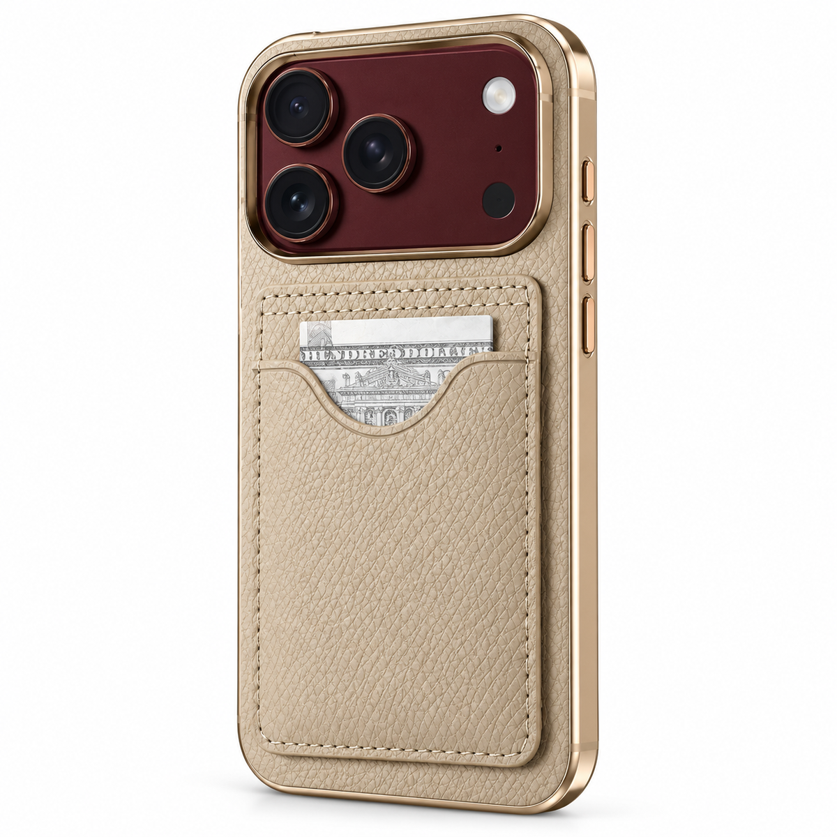 Premium iPhone Case Luxury Electroplating Matte Card Slot Holder Screen Protector Foldable Cover Shockproof Slim Durable Full Protective Phone Cover Case