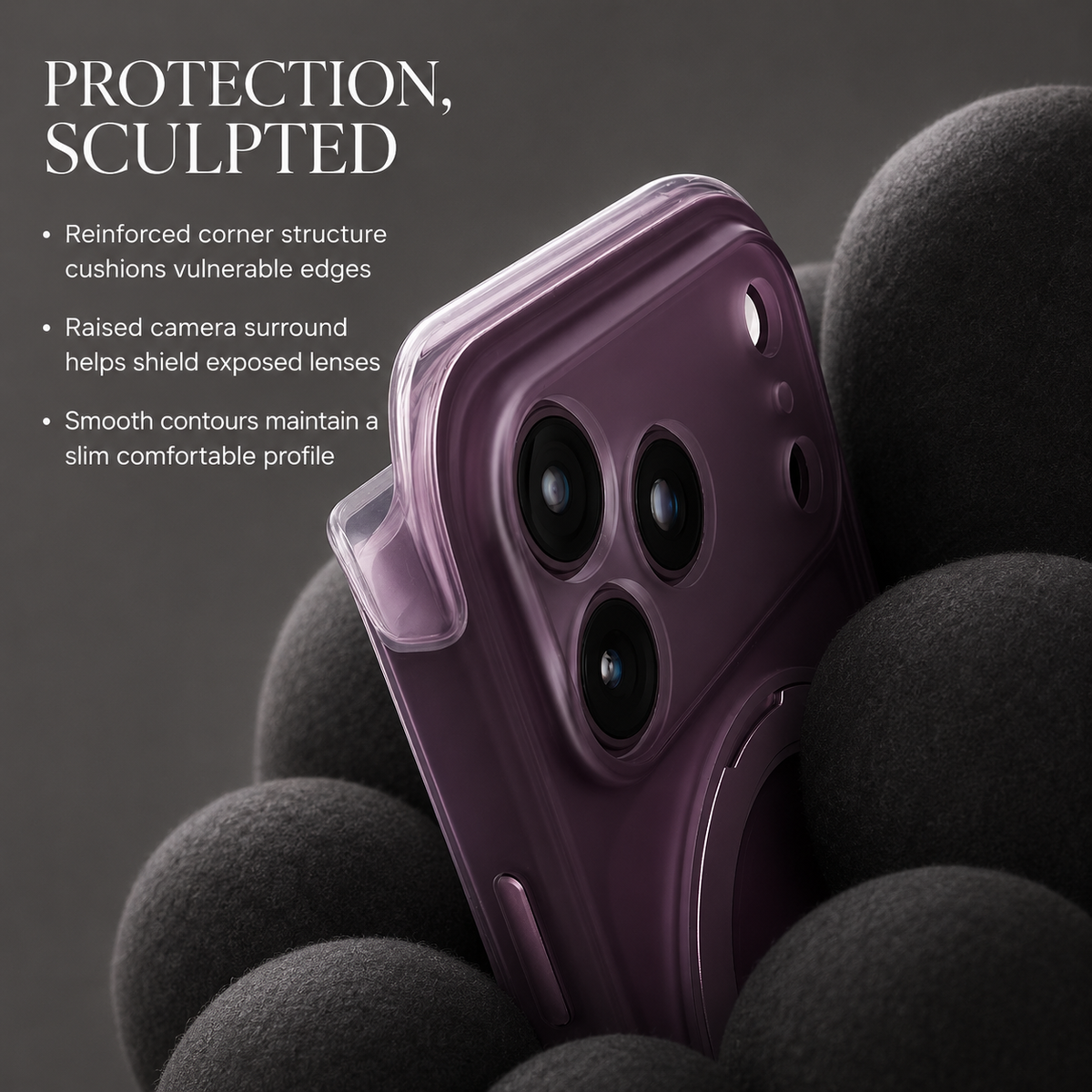 Premium iPhone Case Luxury MagSafe 360 Rotating Kickstand Skin Feel AI Key Cover Shockproof Anti Drop Slim Fit Non Slip Durable Protective Phone Cover Case