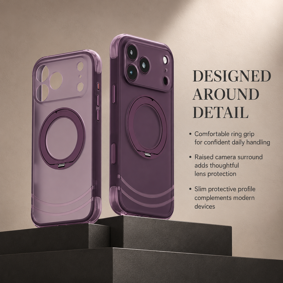 Premium iPhone Case Luxury MagSafe 360 Rotating Kickstand Skin Feel AI Key Cover Shockproof Anti Drop Slim Fit Non Slip Durable Protective Phone Cover Case