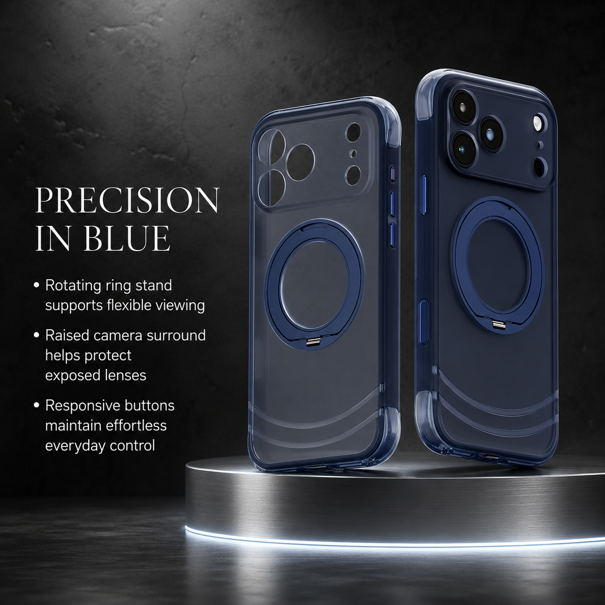 Premium iPhone Case Luxury MagSafe 360 Rotating Kickstand Skin Feel AI Key Cover Shockproof Anti Drop Slim Fit Non Slip Durable Protective Phone Cover Case