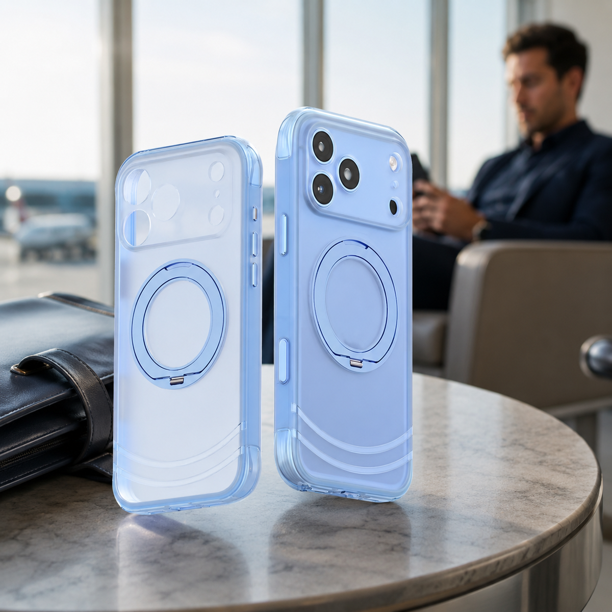 Premium iPhone Case Luxury MagSafe 360 Rotating Kickstand Skin Feel AI Key Cover Shockproof Anti Drop Slim Fit Non Slip Durable Protective Phone Cover Case