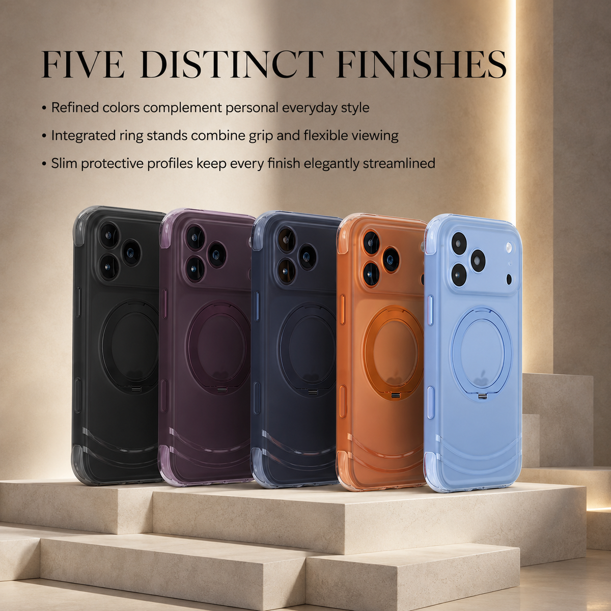 Premium iPhone Case Luxury MagSafe 360 Rotating Kickstand Skin Feel AI Key Cover Shockproof Anti Drop Slim Fit Non Slip Durable Protective Phone Cover Case