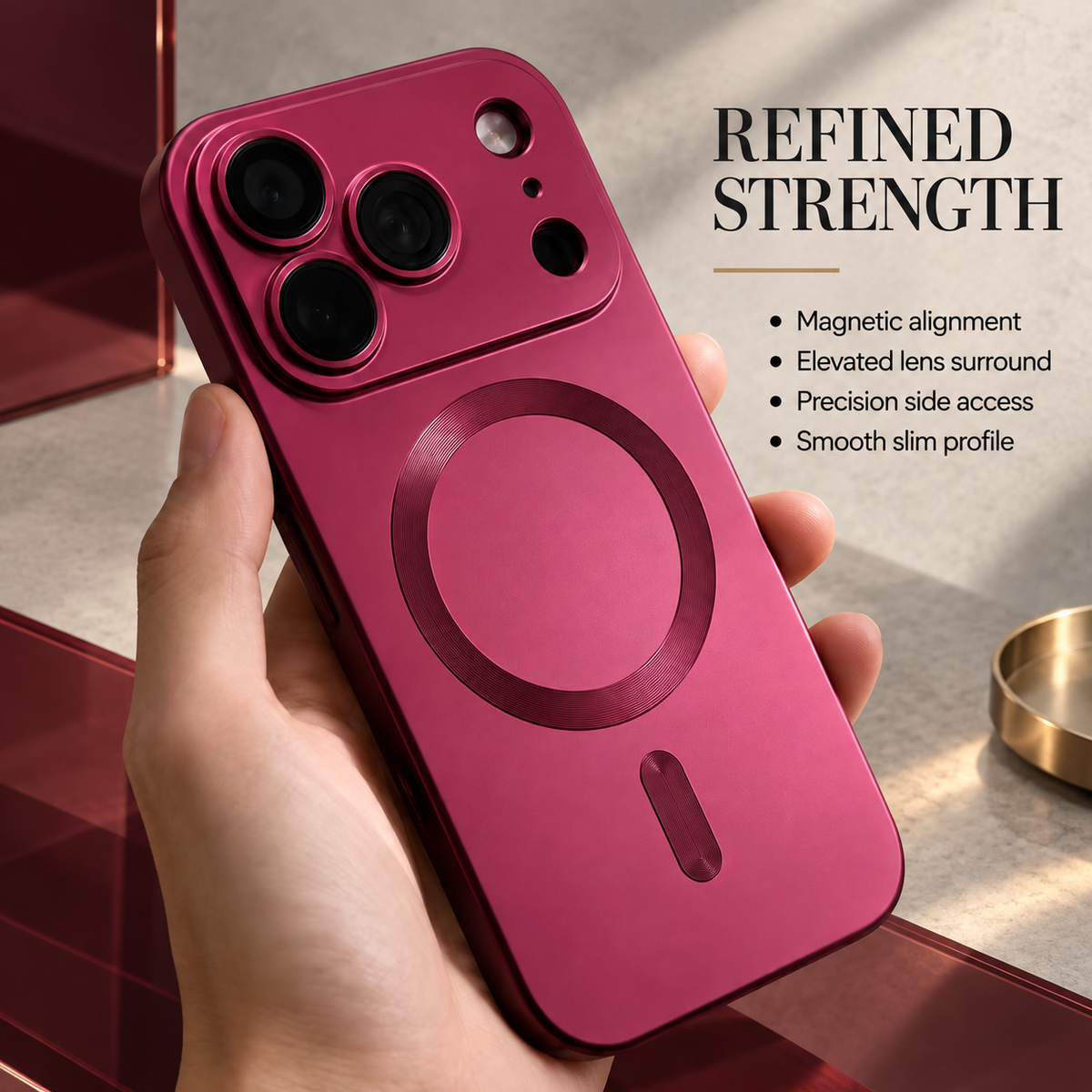 Premium iPhone Case Luxury Matte Soft TPU MagSafe Magnetic Metallic Lens Protection Shockproof Slim Non Slip Anti Scratch Durable Protective Phone Cover Case