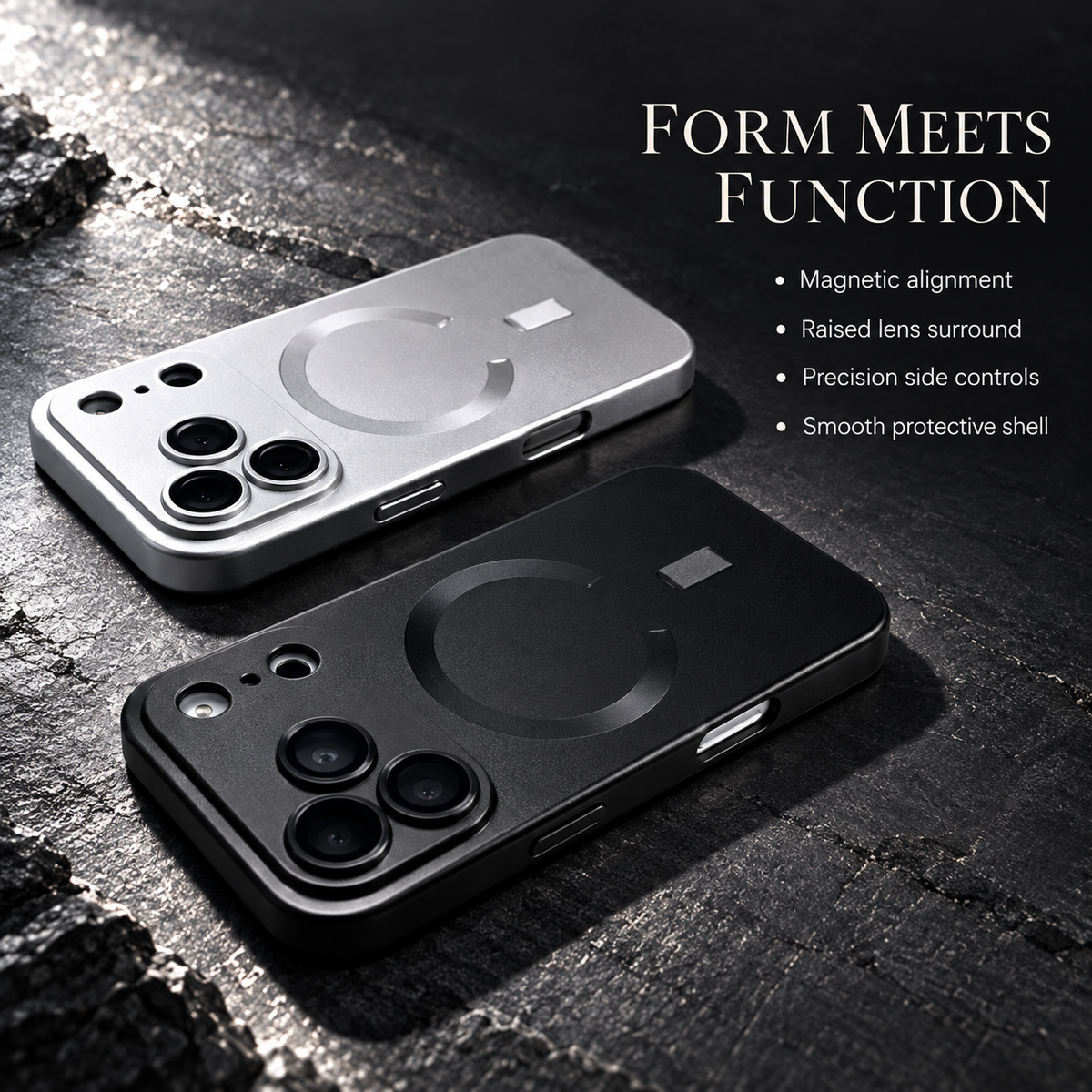Premium iPhone Case Luxury Matte Soft TPU MagSafe Magnetic Metallic Lens Protection Shockproof Slim Non Slip Anti Scratch Durable Protective Phone Cover Case