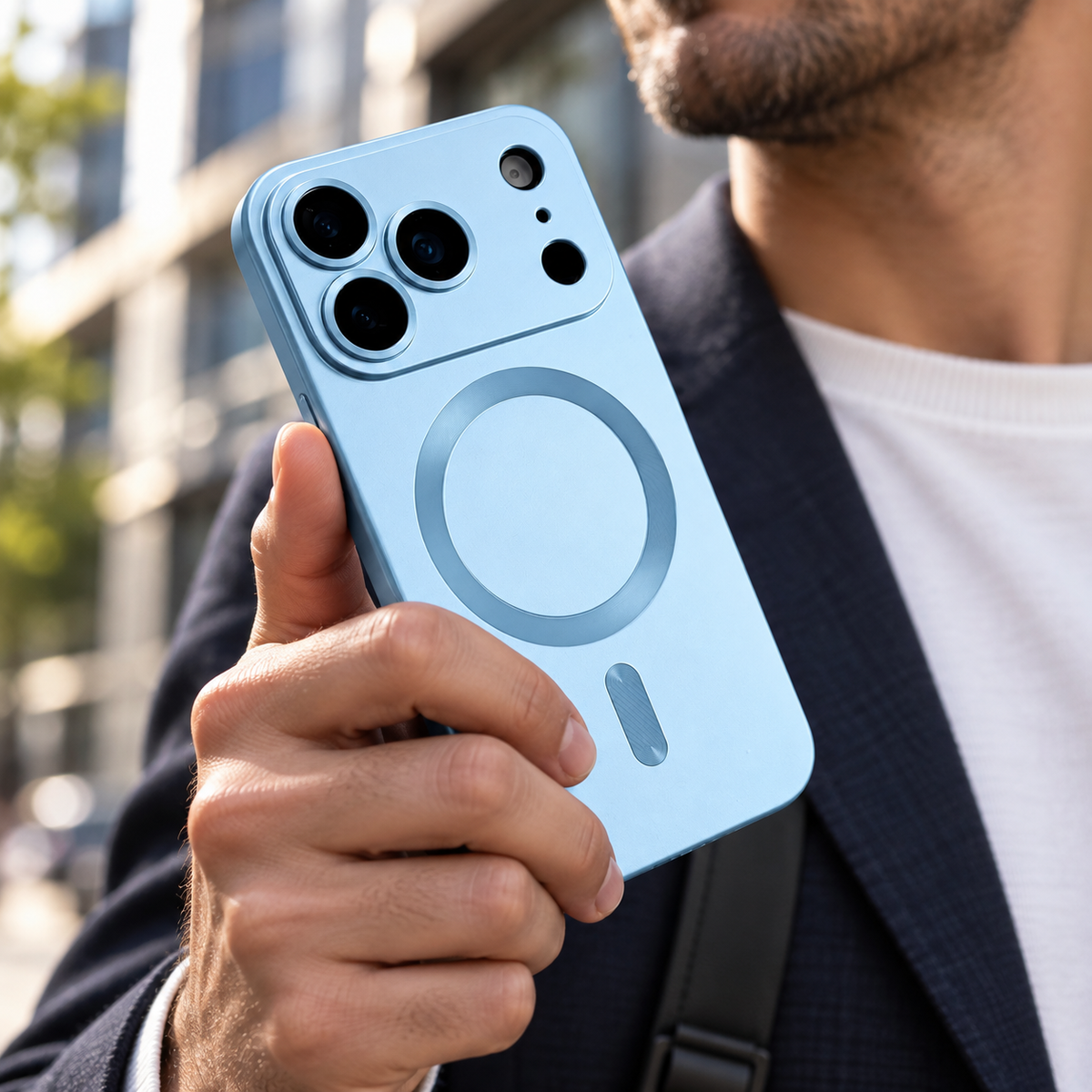 Premium iPhone Case Luxury Matte Soft TPU MagSafe Magnetic Metallic Lens Protection Shockproof Slim Non Slip Anti Scratch Durable Protective Phone Cover Case