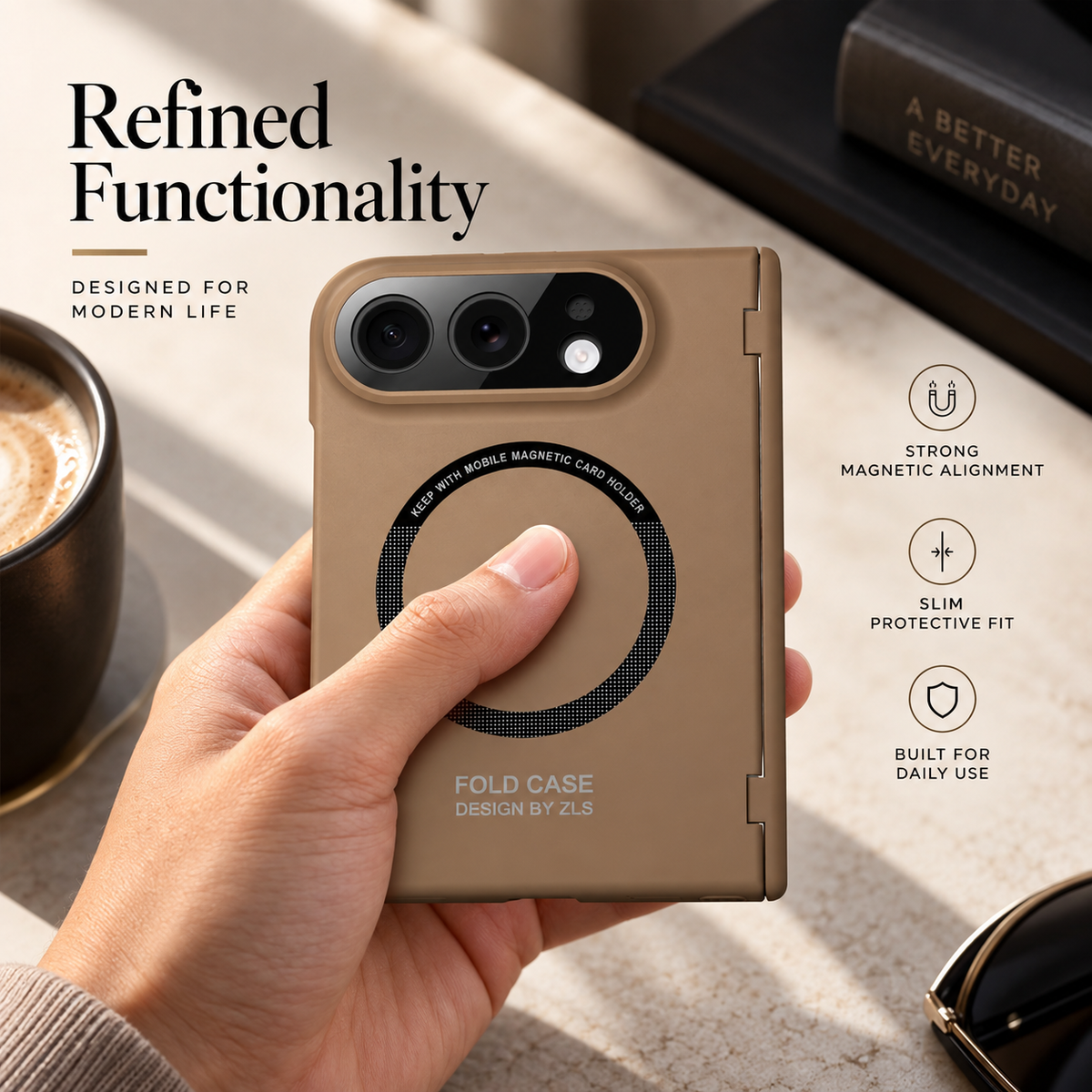 Premium iPhone Case Luxury Skin Magnetic MagSafe Hinge Protection Tempered Film Full Coverage Shockproof Slim Durable Non Slip Protective Phone Cover Case