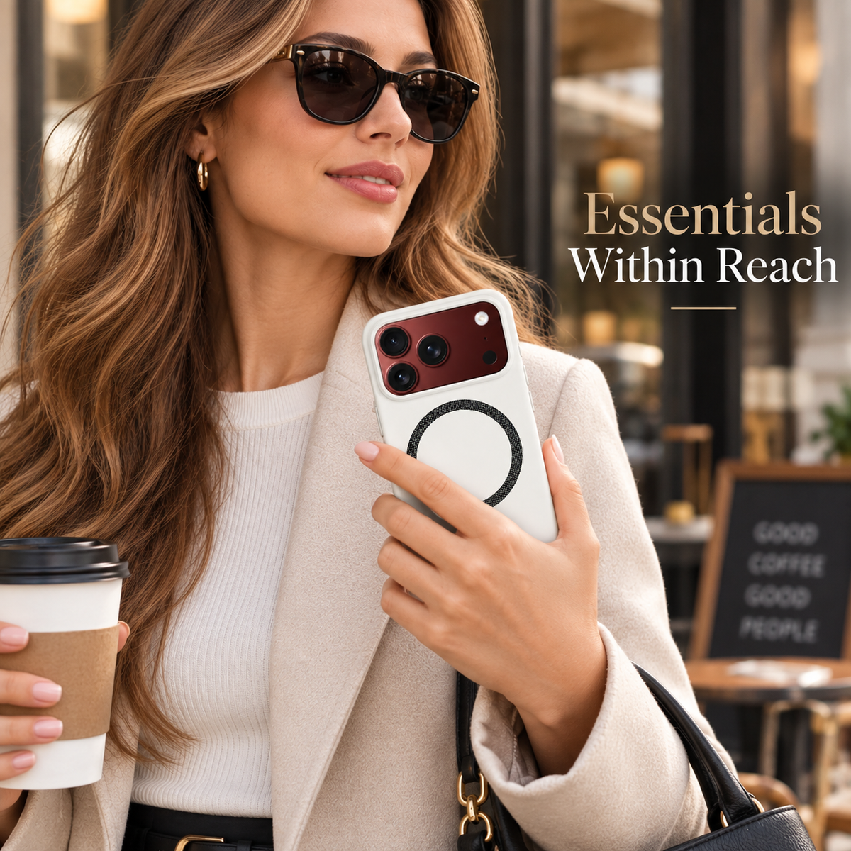 Premium iPhone Case Luxury Skin Magnetic MagSafe Hinge Protection Tempered Film Full Coverage Shockproof Slim Durable Non Slip Protective Phone Cover Case