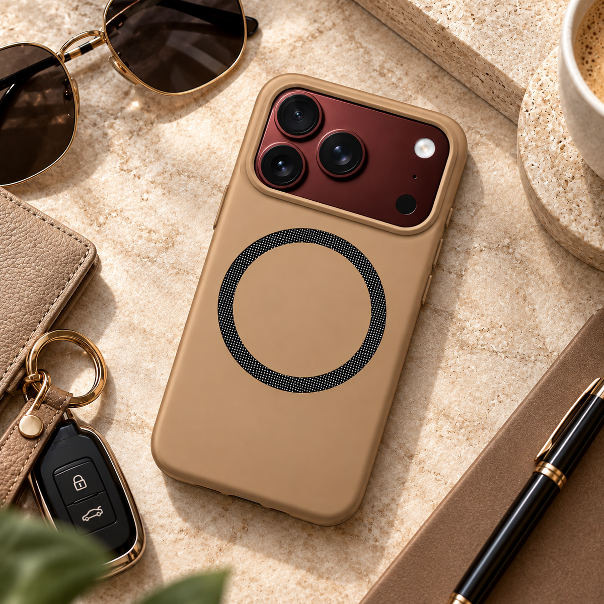 Premium iPhone Case Luxury Skin Magnetic MagSafe Hinge Protection Tempered Film Full Coverage Shockproof Slim Durable Non Slip Protective Phone Cover Case