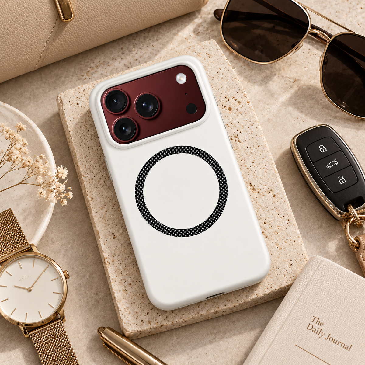 Premium iPhone Case Luxury Skin Magnetic MagSafe Hinge Protection Tempered Film Full Coverage Shockproof Slim Durable Non Slip Protective Phone Cover Case
