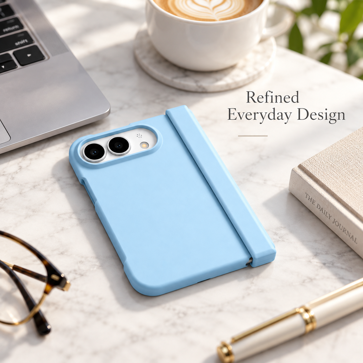 Premium iPhone Case Luxury Slim Matte Skin Feel Pure Color Hinge Protection Foldable Cover Hard PC Shockproof Non Slip Durable Protective Phone Cover Case