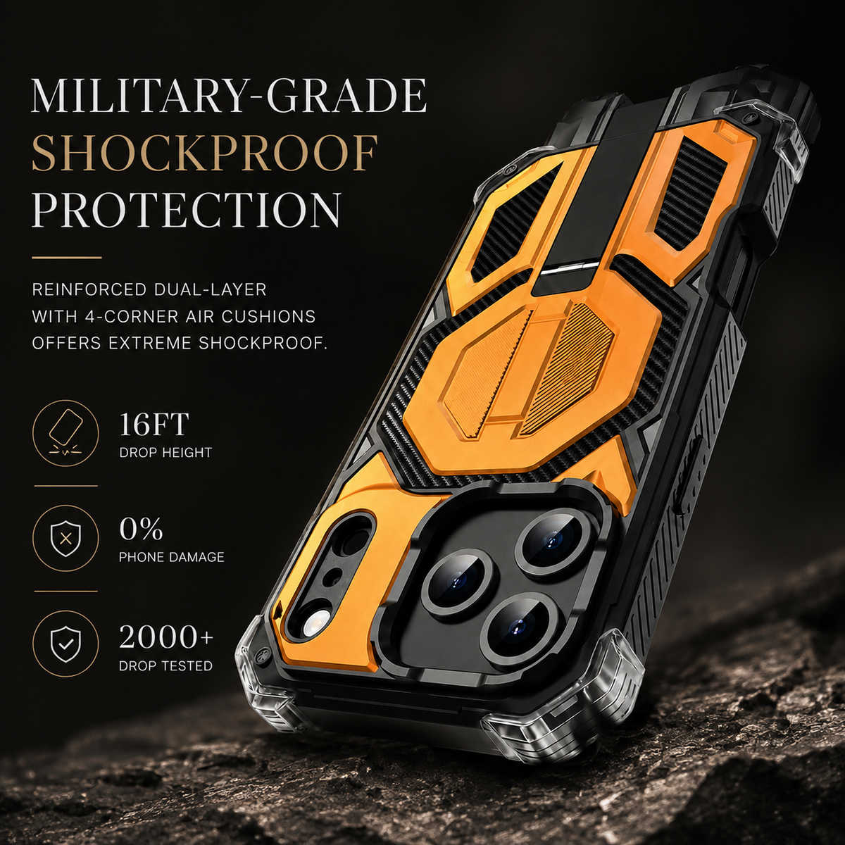 Premium iPhone Case Lychee Texture Leather MagSafe Cover Shockproof Alloy Camera Lens Guard Anti Scratch Anti Fingerprint Slim Lightweight Case Design