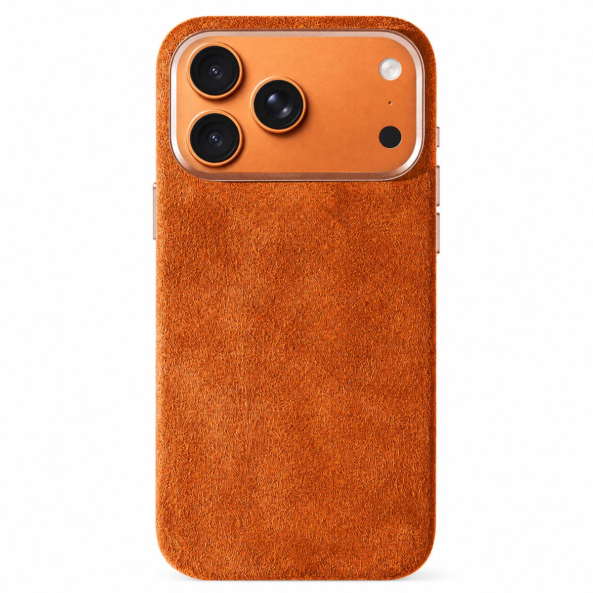 Premium iPhone Case MagSafe Alcantara Leather Magnetic Protective Cover Smart Button Anti Fingerprint Washable Slim Soft Touch Full Coverage Business Design