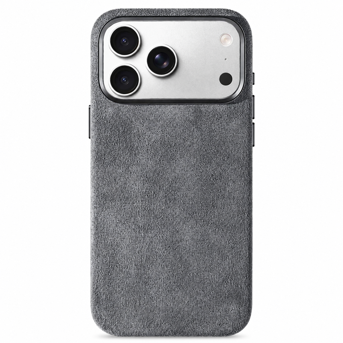Premium iPhone Case MagSafe Alcantara Leather Magnetic Protective Cover Smart Button Anti Fingerprint Washable Slim Soft Touch Full Coverage Business Design