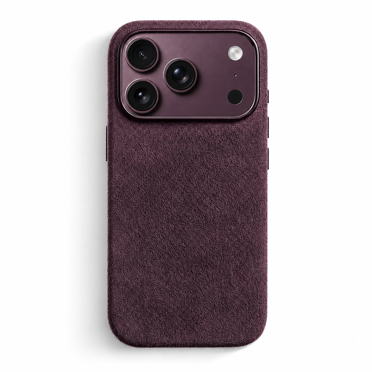 Premium iPhone Case MagSafe Alcantara Leather Magnetic Protective Cover Smart Button Anti Fingerprint Washable Slim Soft Touch Full Coverage Business Design