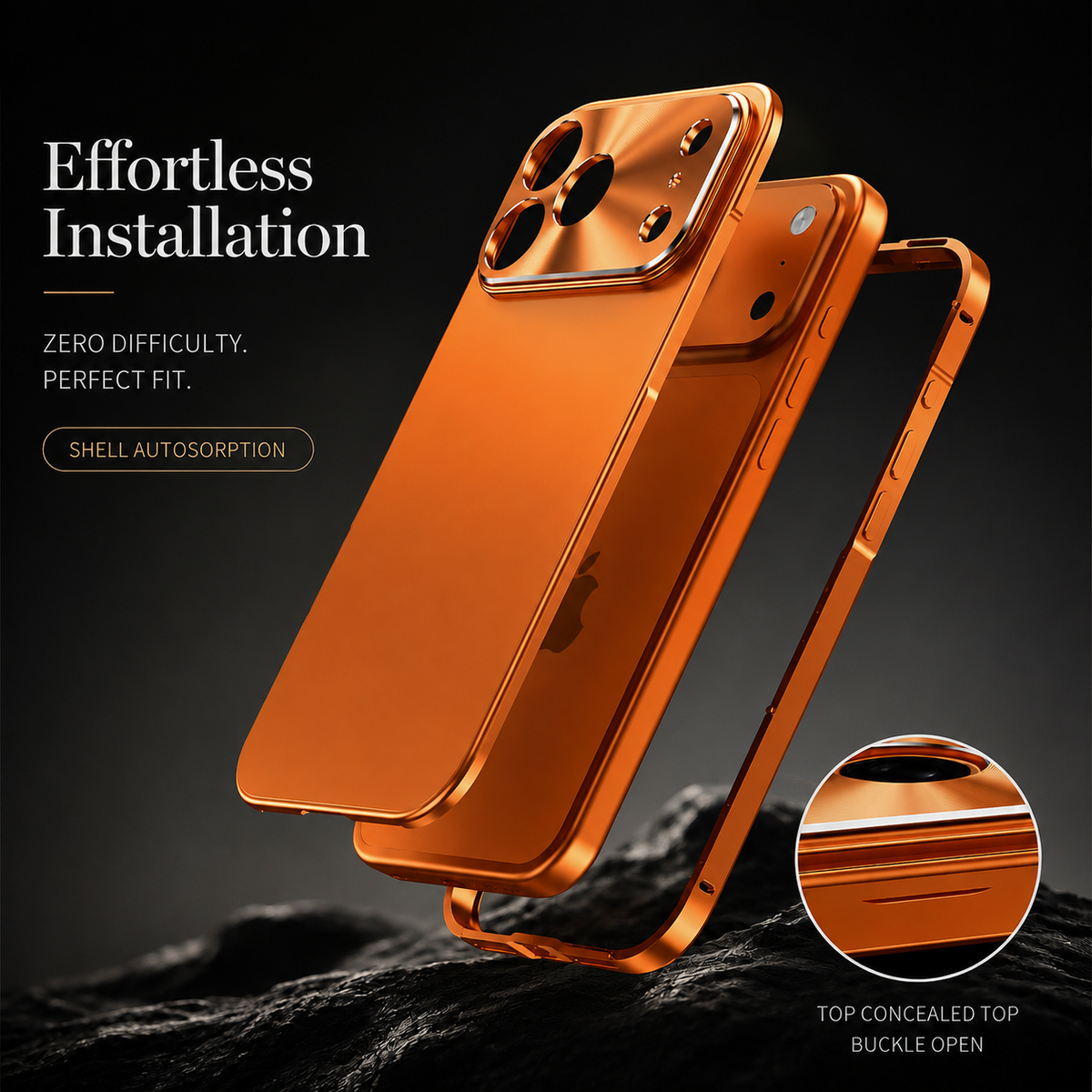 Premium iPhone Case MagSafe Aluminum Alloy Frame Frosted PC Cover Shockproof Anti Scratch Camera Protection Matte Slim Full Coverage Protective Design