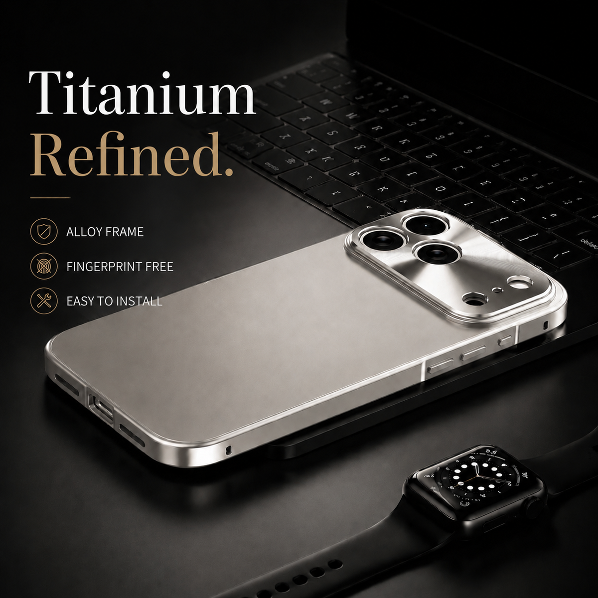 Premium iPhone Case MagSafe Aluminum Alloy Frame Frosted PC Cover Shockproof Anti Scratch Camera Protection Matte Slim Full Coverage Protective Design