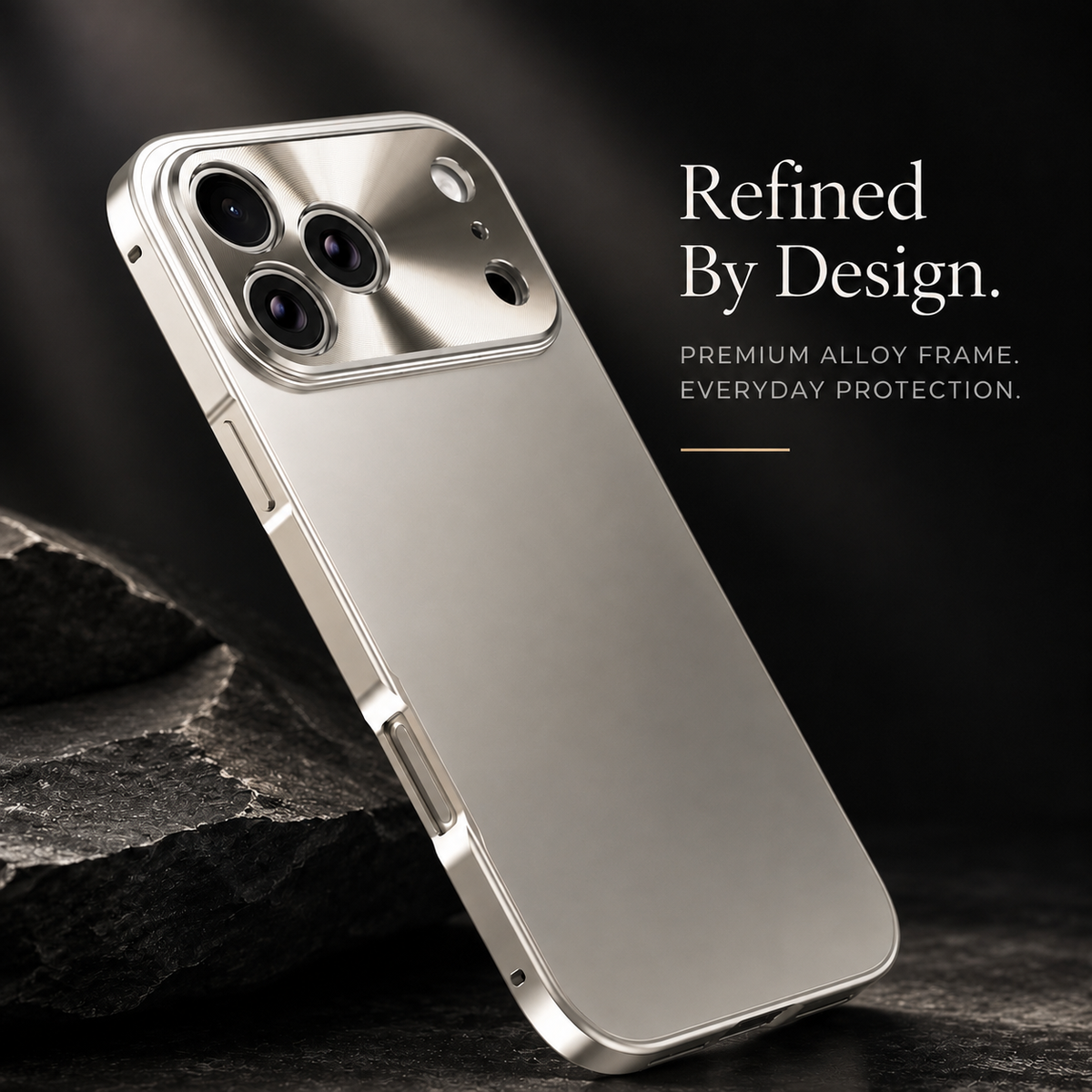 Premium iPhone Case MagSafe Aluminum Alloy Frame Frosted PC Cover Shockproof Anti Scratch Camera Protection Matte Slim Full Coverage Protective Design