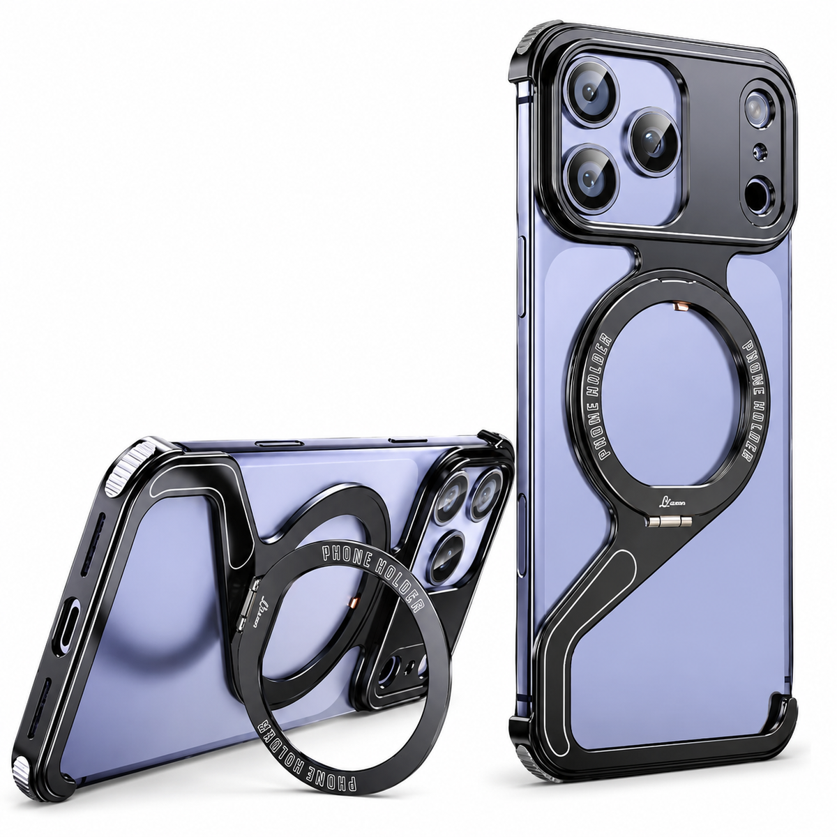 Premium iPhone Case MagSafe Aluminum Alloy Frameless Magnetic Shockproof Protective Cover Scratch Resistant Slim Minimal Z Shape Full Coverage Profile