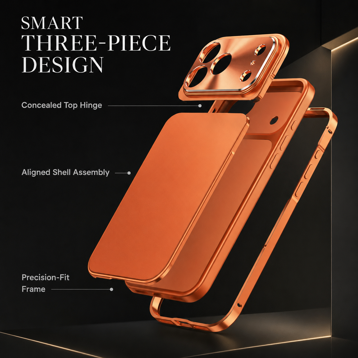 Premium iPhone Case MagSafe Aluminum Alloy Magnetic Bumper Metal Lens Protector Matte PC Back Shockproof Slim Reinforced Protective Cover Case Design