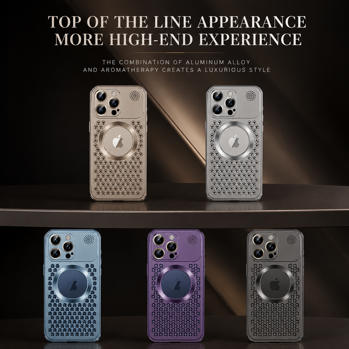 Premium iPhone Case MagSafe Aluminum Frame Heat Dissipation Shockproof Protective Cover Electroplated Metal Camera Lens Protection Slim Design Series