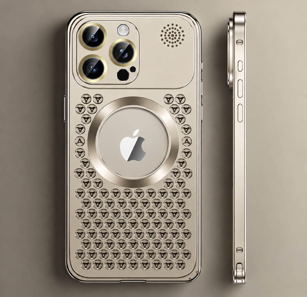 Premium iPhone Case MagSafe Aluminum Frame Heat Dissipation Shockproof Protective Cover Electroplated Metal Camera Lens Protection Slim Design Series