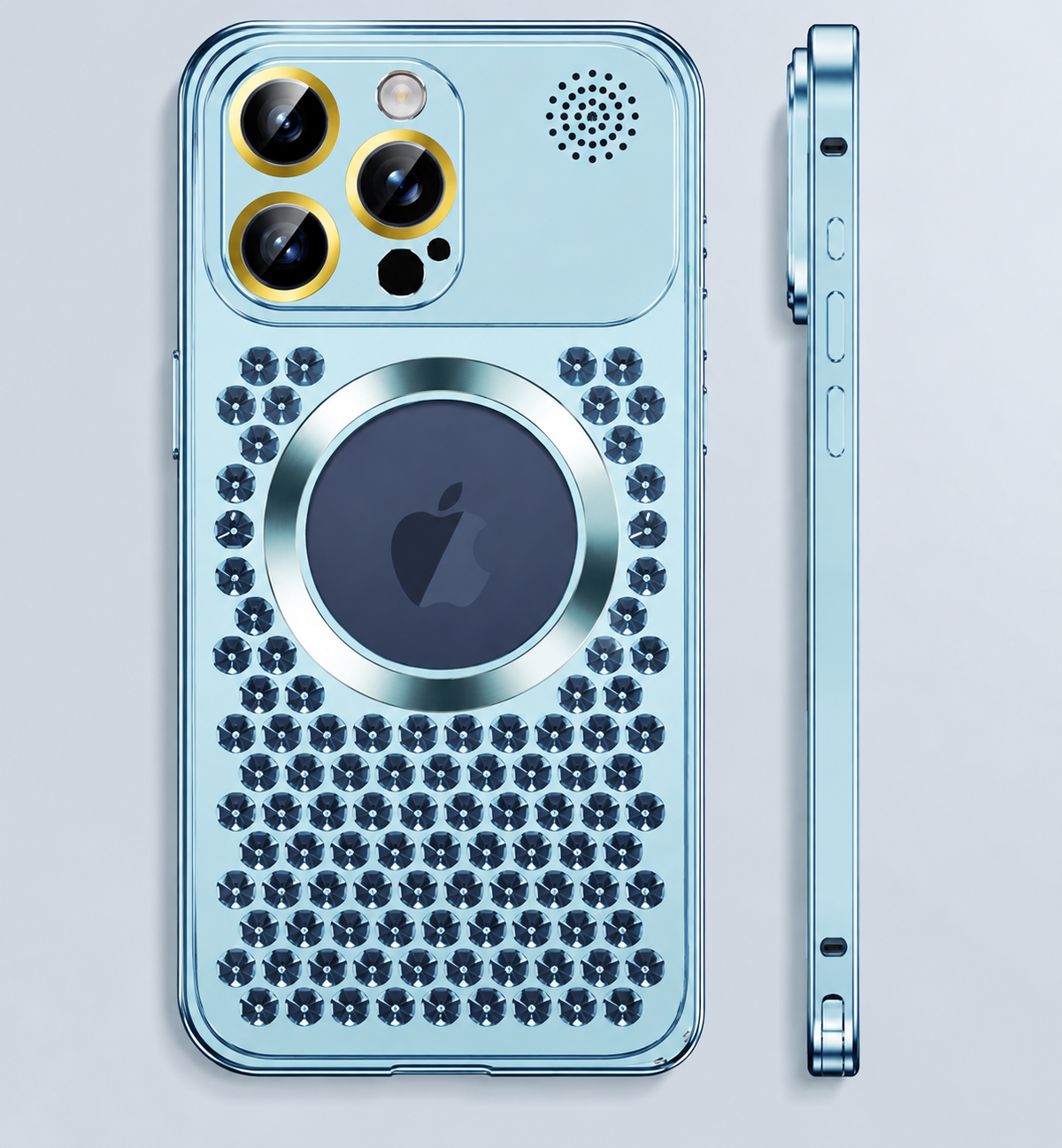 Premium iPhone Case MagSafe Aluminum Frame Heat Dissipation Shockproof Protective Cover Electroplated Metal Camera Lens Protection Slim Design Series