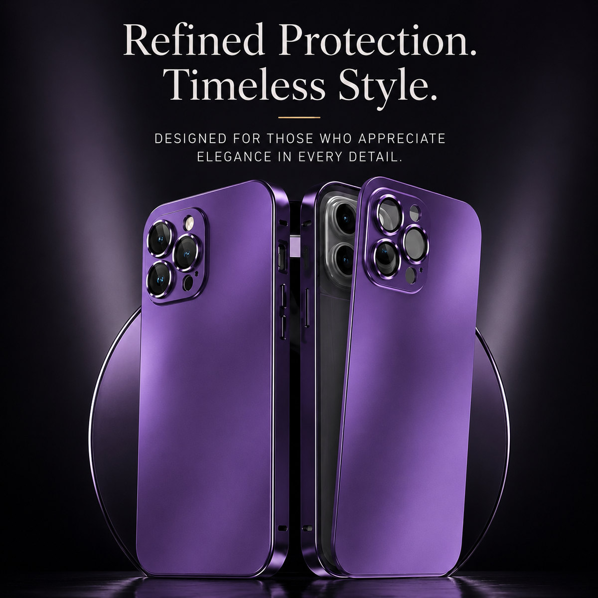 Premium iPhone Case MagSafe Aluminum Metal Frame PC Back Shockproof Camera Protection Anti Scratch Slim Lightweight Full Coverage Wireless Charging Fit
